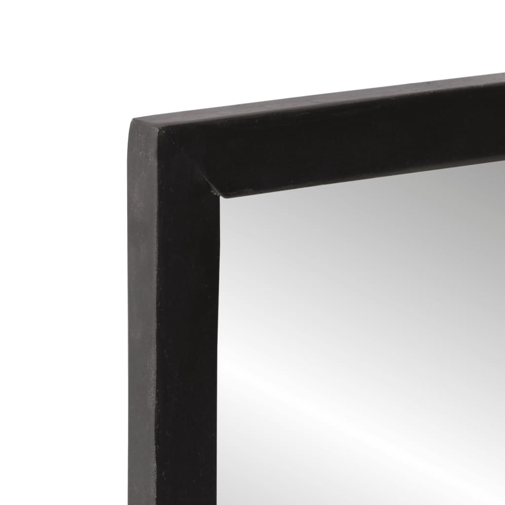 Mirror With Shelf 80X8X55 Cm Glass And Solid Wood Mango